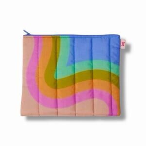 Talking Out of Turn - Making Waves Puffy Dollface Large Zip Pouch - NWOT